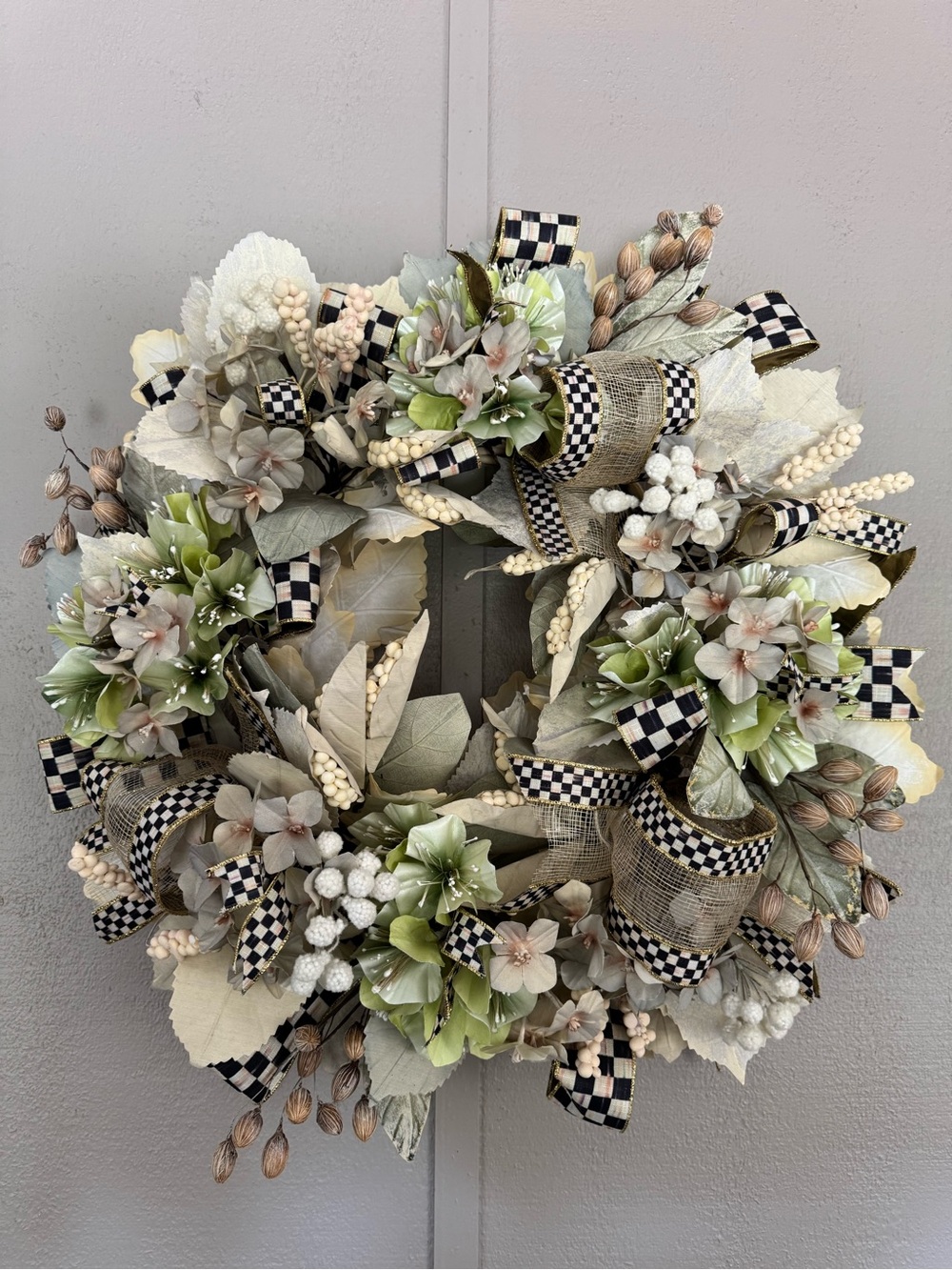 New condition MacKenzie Childs spring wreath - RETIRED